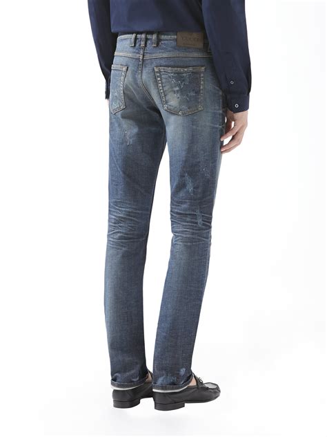 gucci jeans men's for sale|gucci men's skinny jeans.